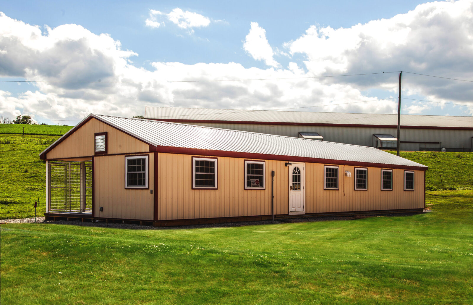 20x60 dog kennel exterior