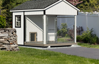 8x10 amish dog kennel white