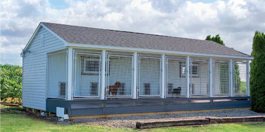 14x28 kennel front