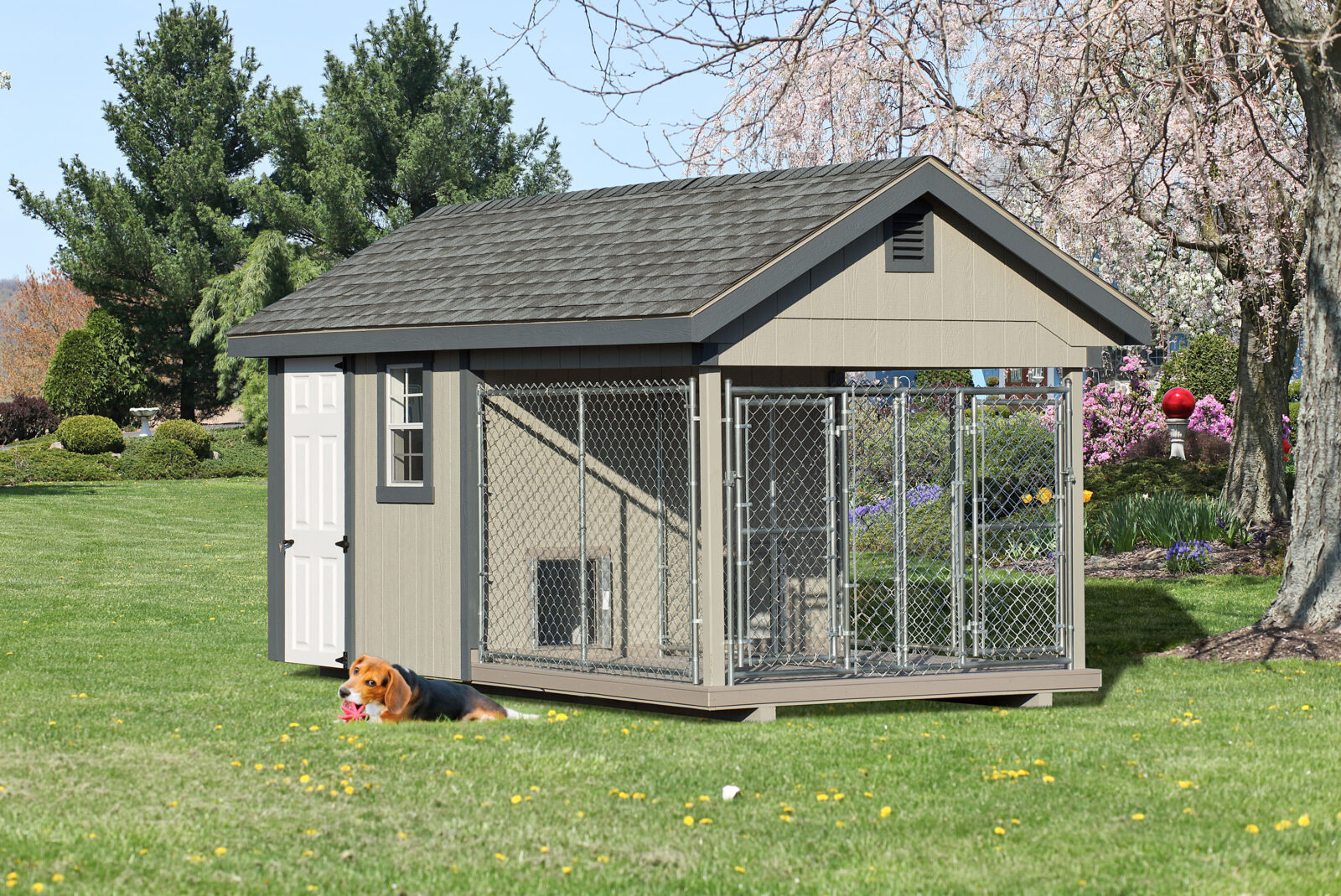 amish built residential outdoor dog kennels